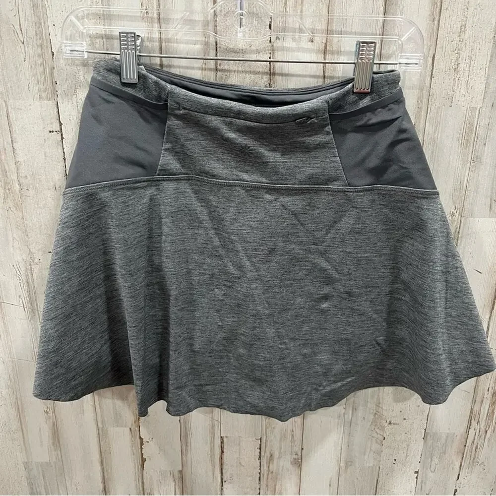 Athleta Match Point Skort Skirt Shorts Tennis Golf Grey Gray